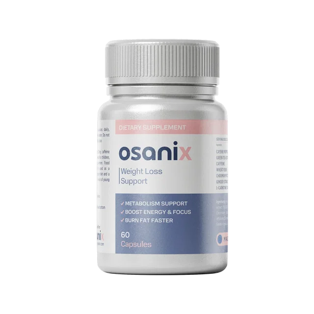 Yksittäinen purkki Osanix Ozalyn 2.0 -painonhallintalisää, 60 kapselia, vaalealla pinnalla